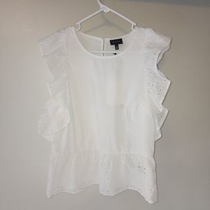 Bright white blouse size M